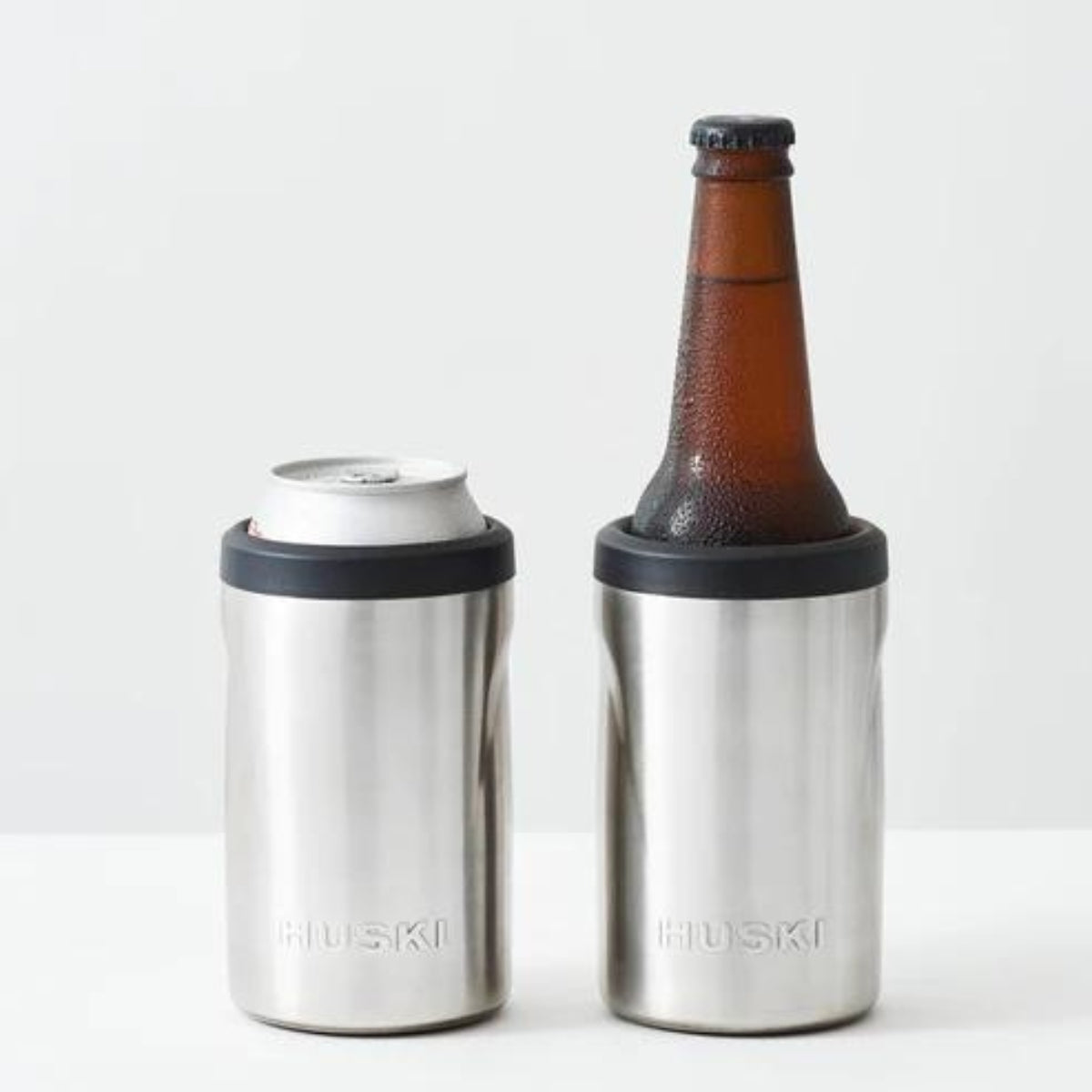Huski_beer_cooler_brushed_cans_and_bottles