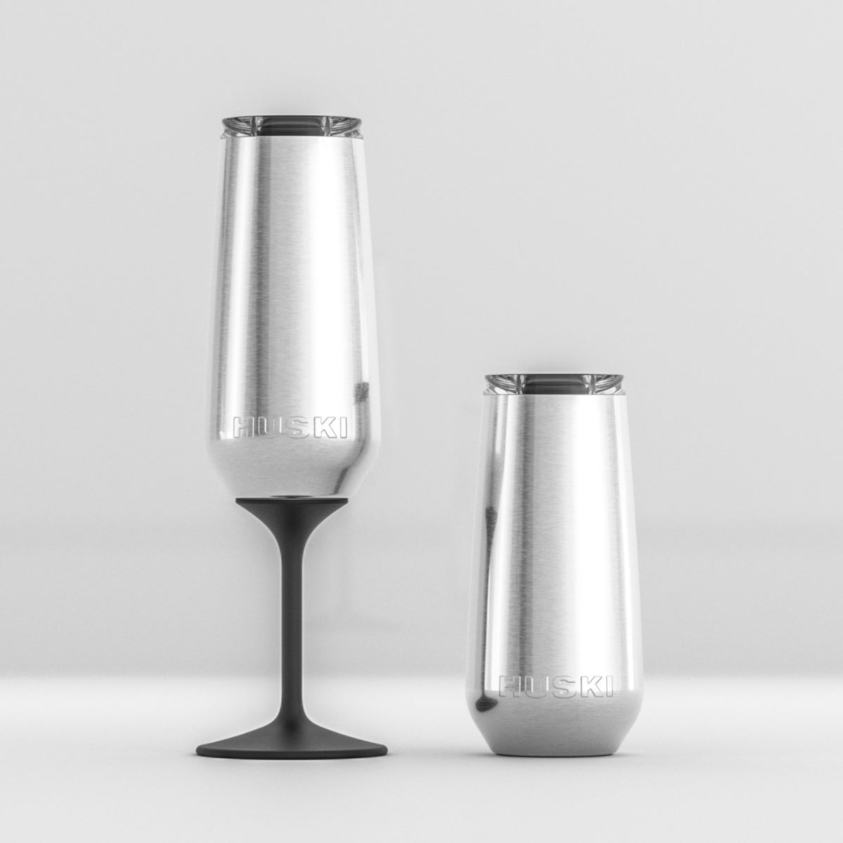 Huski_champagne_flute_brushed_with_and_without_stem_1